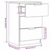 VidaXL Bedside Table Artisan Oak 40x36x65 Cm Engineered Wood, Bedside Cabinet, Side Table, Bed Cabinet, 856934