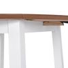 Folding Dining Table Round MDF White