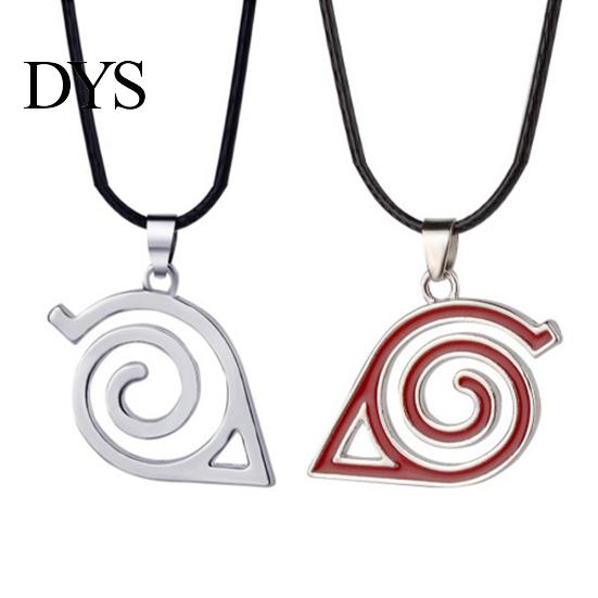 Unique Unisex Metal Anime Naruto Logo Pendant Necklace Cosplay Hokage Accessory