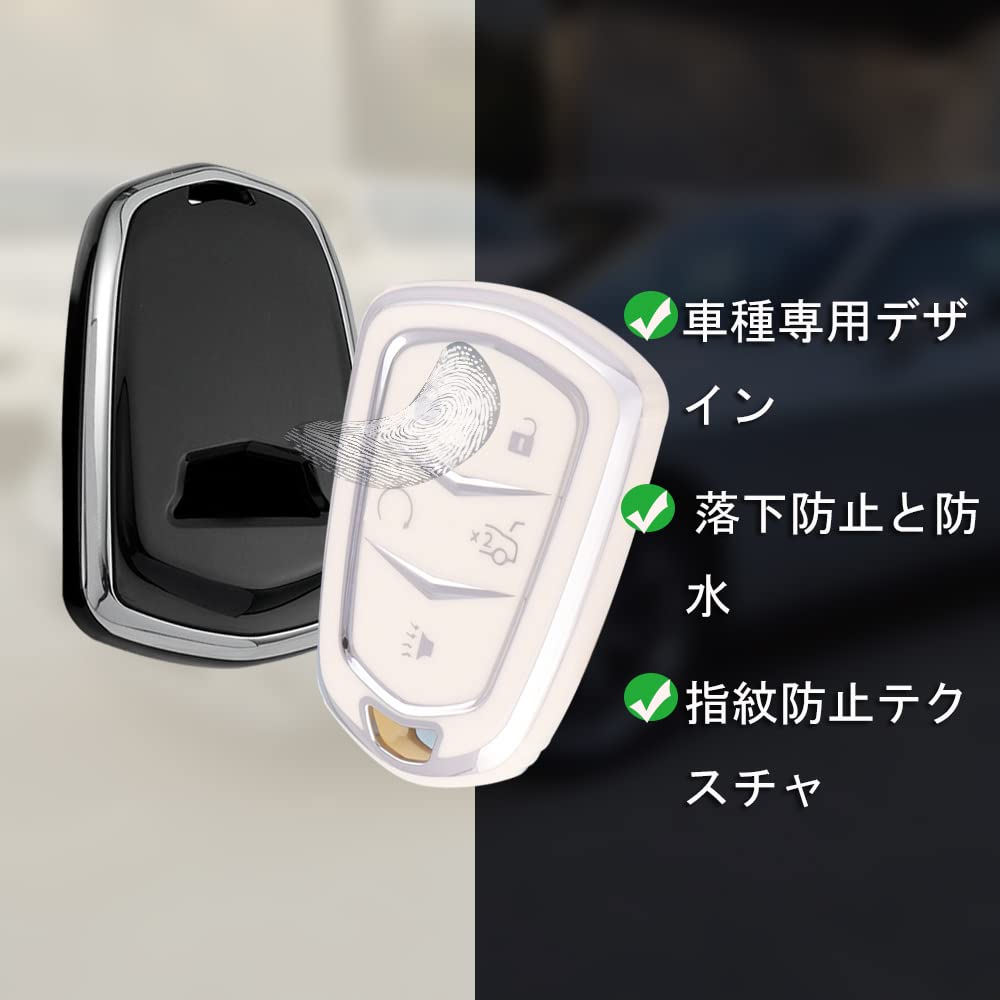 SANRILY Cadillac Key Case, Key Holder, Key Cover, Key Protection, Applicable to Cadillac ESV,