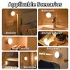 360° Rotatable Motion Sensor Night Light USB Rechargeable Compact LED Lamp for Bedroom Cabinet Closet Stairs Corridor