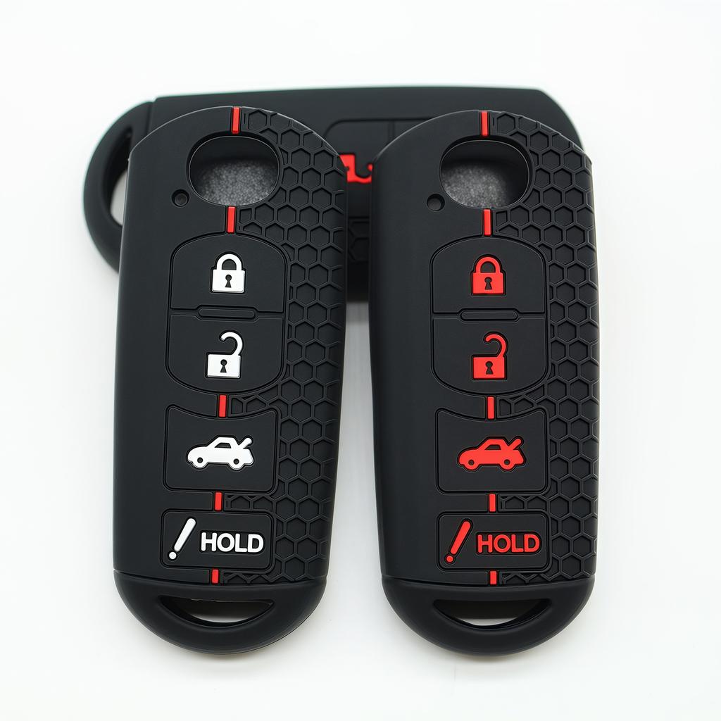 Smart Key Fob Cover For Mazda 3 6 Cx-5 Cx-9 (2012-), Keyless Entry Remote Case, Premium Silicone Anti-Scratch Shell