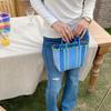 Vacation Style PVC Vegetable Basket Bag Bohemian Style Plastic Handbag Beach Tote Bag  Shopping