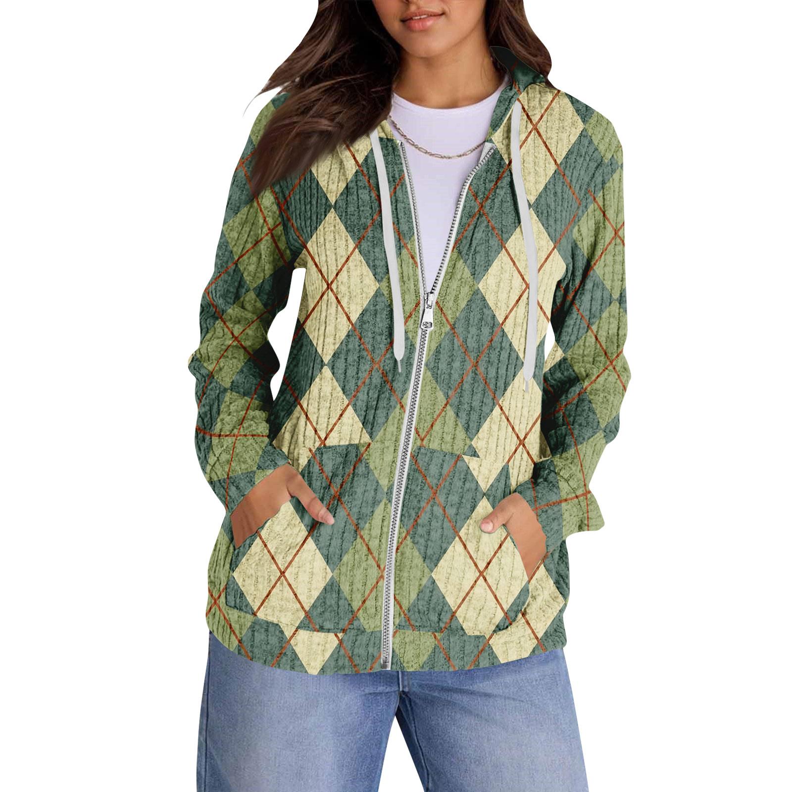 

Толстовки с капюшоном для женщин, модные топы, повседневная осенняя мода, свитшот с длинным рукавом и карманами, легкий пуловер L зелёный