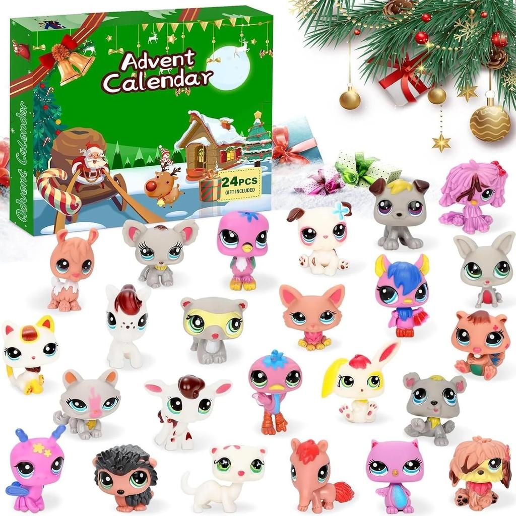 Christmas 2025 New Advent Calendar 24day Little Pet Mystery Figures Surprise Collectible Kidult Toy Girls Boys Kids
