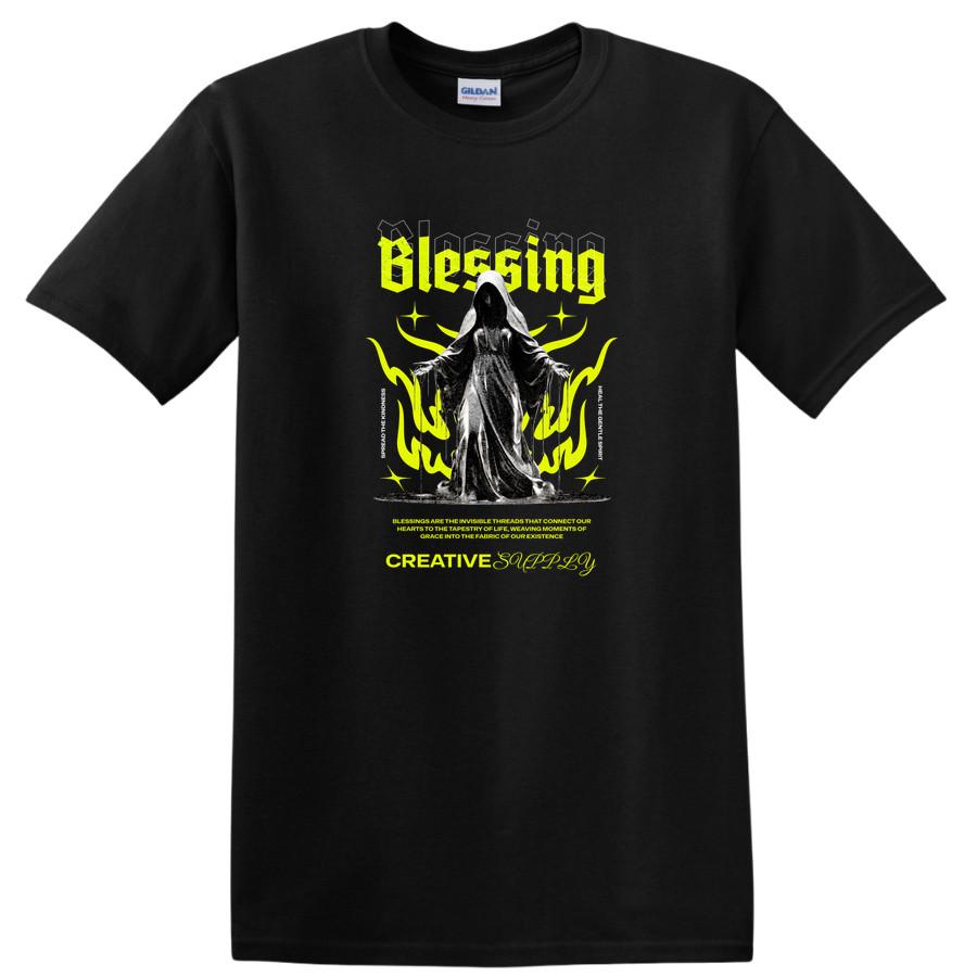 Blessing Grim Reaper Gothic Art T Shirt Dark Humor for Creative Souls Tee 4XL