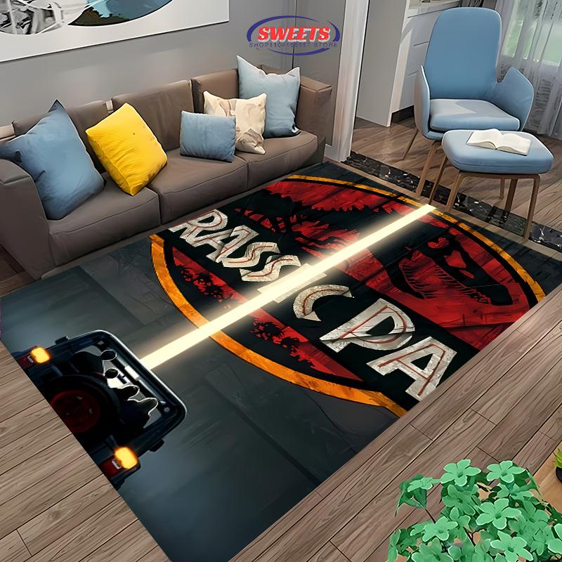 New Shelves ! Classic Jurassic Park Carpet, Living Room Bedroom Office Children's Room of Choice, Non-slip Machine Washable Mat