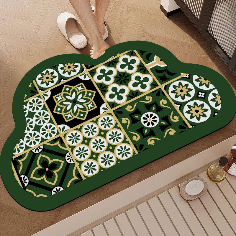Irregular Carpet Entrance Door Mat Bathroom Water Absorption Mat Household Diatomaceous Earth Non-Slip Foot Mat Entryway