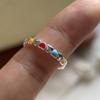 925 Sterling Silver Rings for Women Couple Minimalist Colorful Heart Ring Fine CZ Jewelry Birthday Gift Prevent Allergy