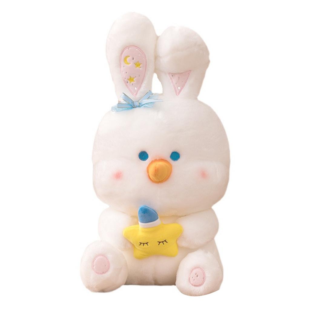 Cute Bunny Plushy With Q Version Cuddly Animal Toys Sleeping Pillow Toy
