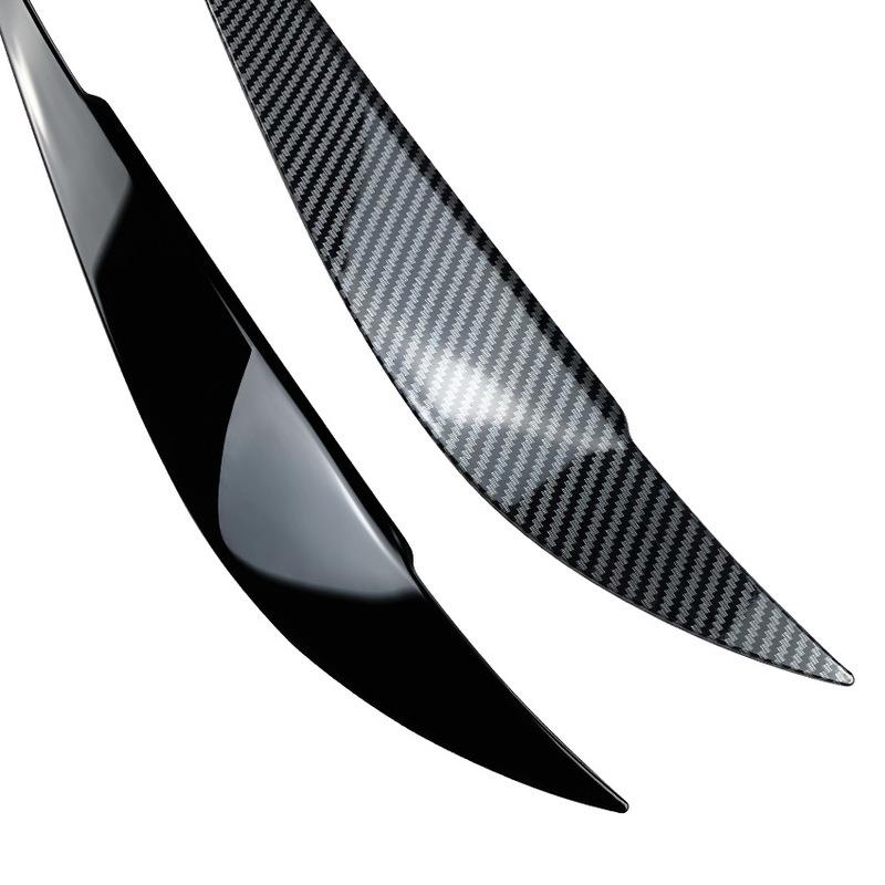 2Pcs  Evil Headlight Eyebrows Eyelid For BMW 4 Series F32 F33 F36 M4 420d 420i 425d 430i 435i 440i 2013- ABS Gloss