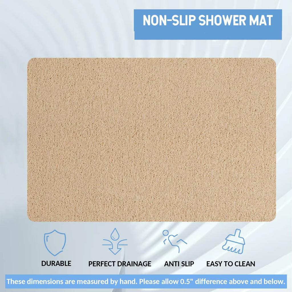 50*80cm Super Comfy Shower Mat DIY Anti Slip Bath Mats Drainable Easy To Clean Washable Bathroom Mat Non-slip Bath Mat Supplies