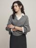 MALOUPE 8104 V-Neck Knit (Gray)