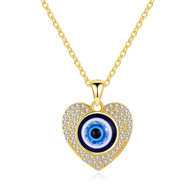 Kaletine Modish Fashionable Turkish Evil Eye Pendant Necklace Pendant Color Choker Women Accessories Luck Friendship Jewelry