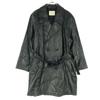 Long Sleeve Leather Coat 9AR Black Men's Used