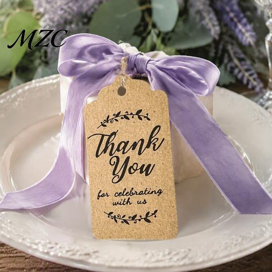 Easy to Use Hang Tags with String 100Pcs Paper Thank You String, Rectangular Gift Tags, Pre-Punched Natural Style for Boxes Hole Hanging Wedding Party