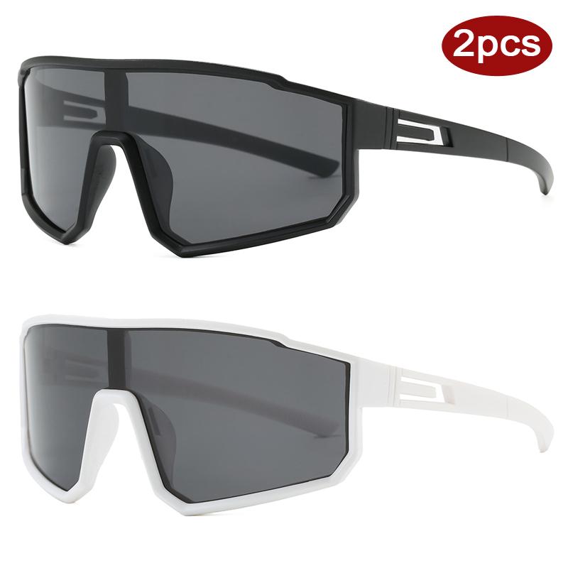 Protective Glasses 2pcs Men Women Outdoor MTB Cycling Sun Glasses Sports Colorful Glasses Full Frame Punk Windproof Goggle