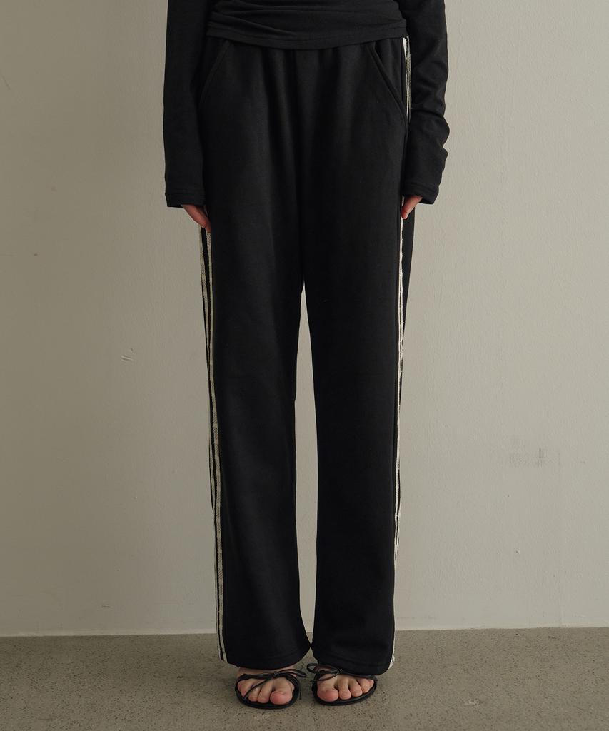 5OML Lace Wide Sweatpants (Black)