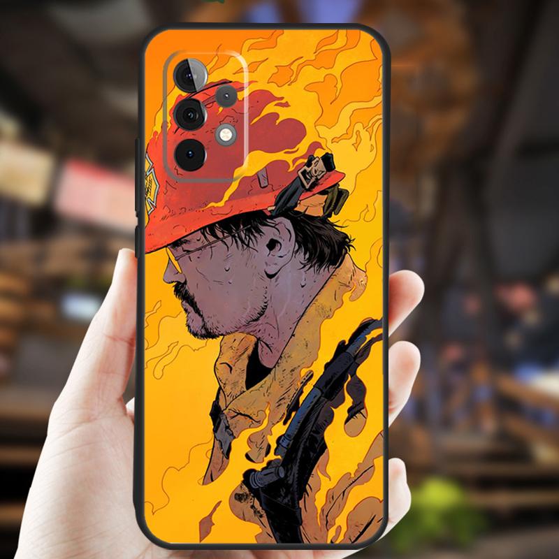 Firefighter Heroes Fireman Case For Samsung Galaxy A32 A56 A16 A15 A22 A52 A54 A14 A26 A36 A55 A35 A05 A06 A53 A33 A13