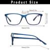 Stylish Rectangular Reading Glasses for Men Women Diopter 0 5 to 4 0 Hinged Frame Lens Width