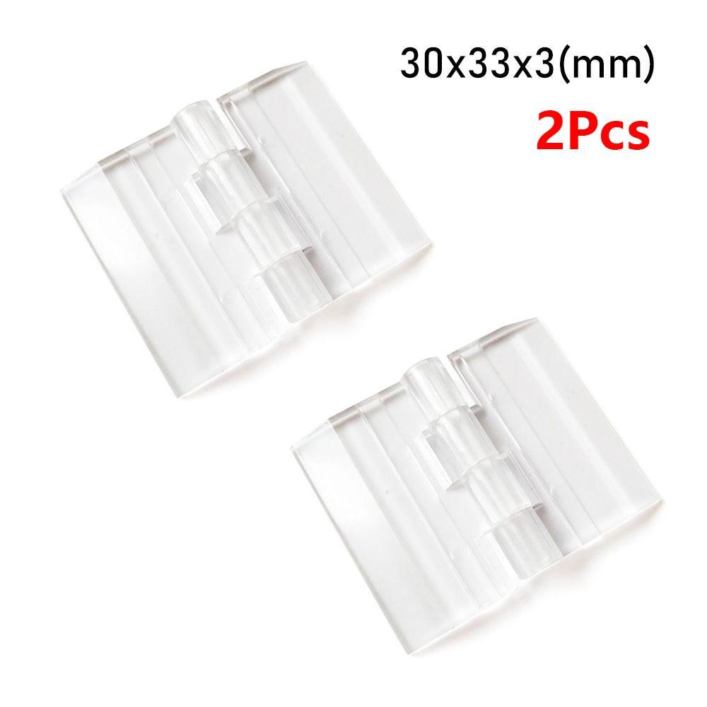 2Pcs Acrylic Plastic Folding Hinge Clear Furniture Hardware New Door Hinges Cabinet Door