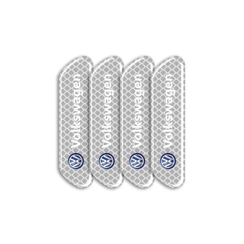 

For Volkswagen VW 4pcs Car Door Safety Warning Reflective Mark Sticker Car Styling For Volkswagen VW POLO GOLF 4 5 6 7 7.5 8 MK4