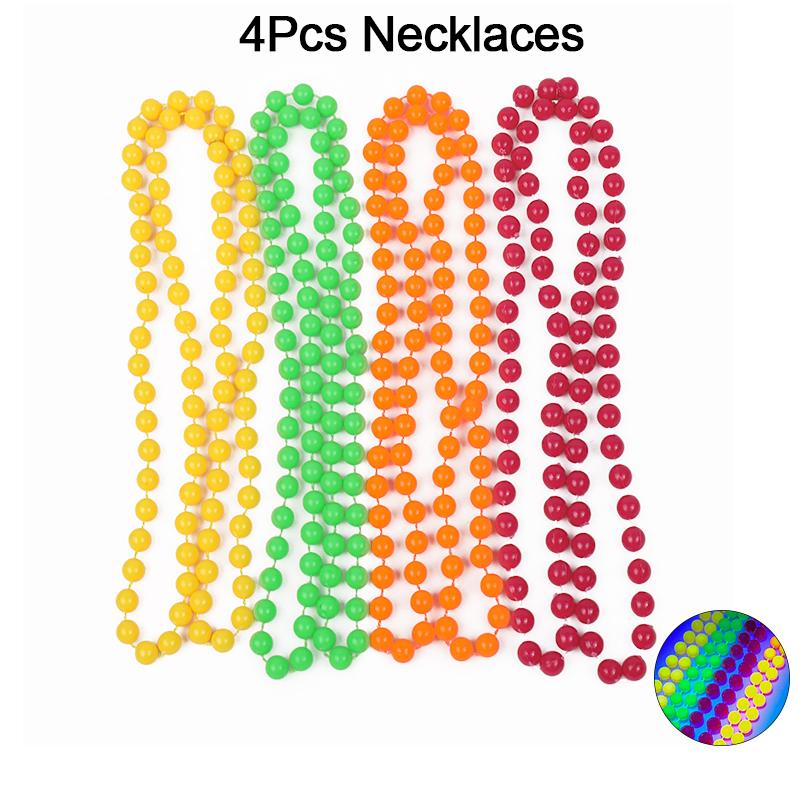 4-32 Stück Fluoreszierende UV Neon Halskette Armband Schwarzlicht Leuchten Party Dekoration Kinder Geschenk Geburtstag Hochzeit Halloween Foto Requisiten