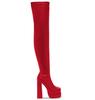 Fashion New Style Luxury Women Thigh High Boots Double Platform Block High Heels Over The Knee Boots Zip Sexy Long Shoes Boots for Woman