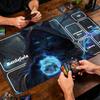 Black Cat Wizard MTG Playmat Magic The Gathering Zoned Gaming Mat PC Non‑Slip Rubber Mousepad TCG CCG Trading Card Game Play Mat