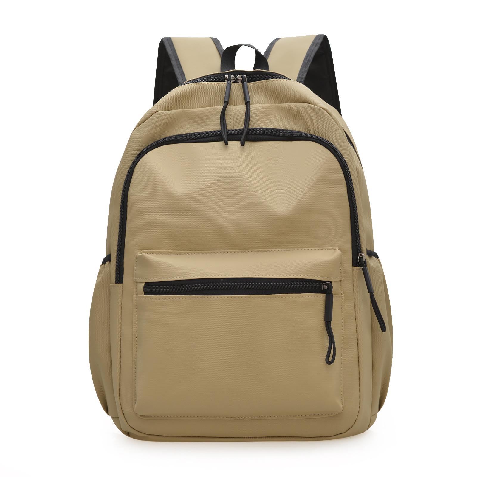 

Middle School Student School Bag Business Backpack Large Capacity Computer Bag Casual Versatile Solid Color Men s Backpack