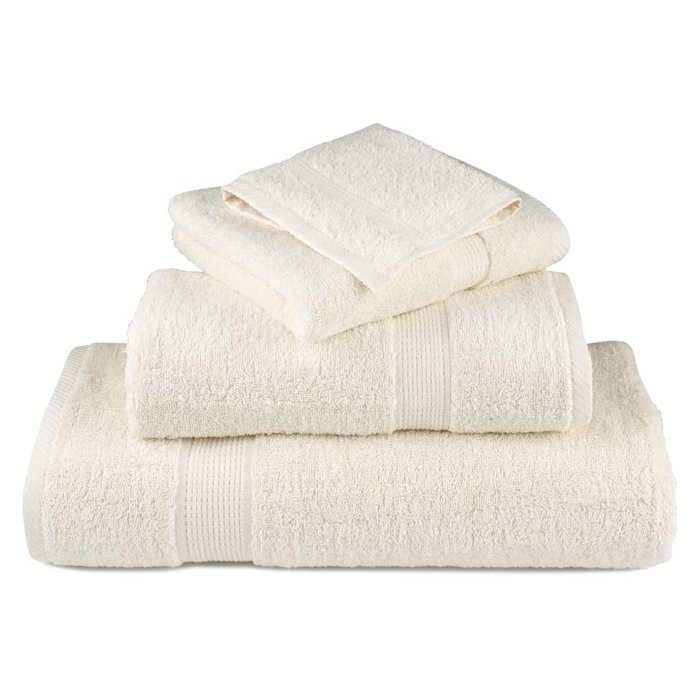 VidaXL Serviettes de toilette premium SOLUND 2 pièces Crème 30 x 30 cm 600 g/m² 137467