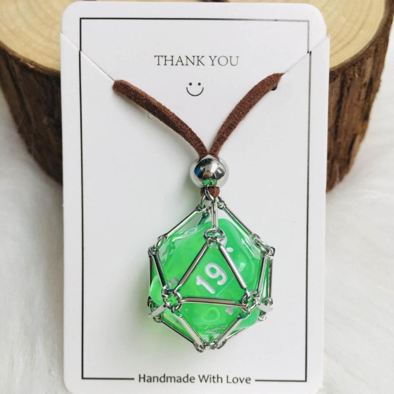 Trendy Cage Holder Necklace with Interchangeable Crystal Rope Pendant Fashionable Crystal Stone Accessory for Women