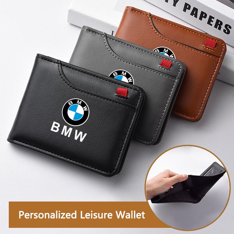Car Wallet Large Capacity Multi-slot Business Purse Driver's License Short Wallet For BMW M 1 2 3 4 5 7 Series X1 X3 X4 X5 X6 X7 Gzsh02