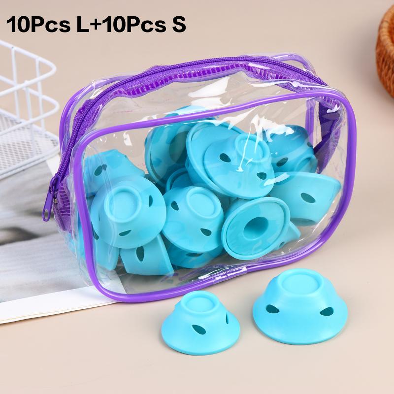 20Pcs Silicone For Hair Curling Rollers Diy Set With Mushroom Bell Shapes Spiral Design Soft Construction Easy Removal Curls