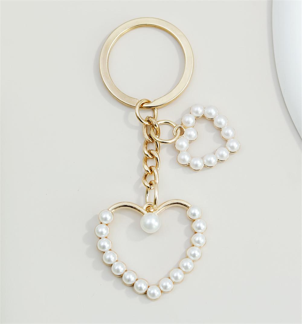 

Модные брелки в форме сердца круглой формы, геометрические брелки с подвеской в виде жемчуга, украшения для сумок своими руками, держатель для ключей от машины, подарки для женщин