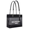 Balenciaga Small Duty Free Mesh Tote Black/White Women Tote_bags 7416032AADB1090