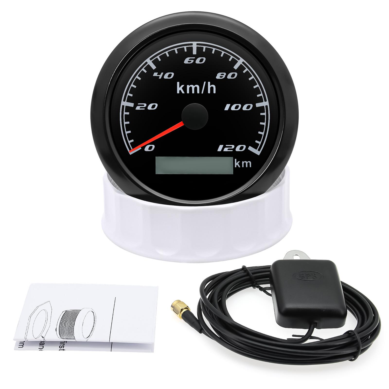 

300 km/h 200km/h 120km/h 60 km/h Waterproof 85MM GPS Speedometer Speed Gauge Red Backlight GPS Sensor For Mairne Boat Car Parts