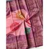 Tissue silk weaving sarees with multi-layared bandhani prints all over the saree, Blouse (Need To Be Stitched As Per Size And Fit)
