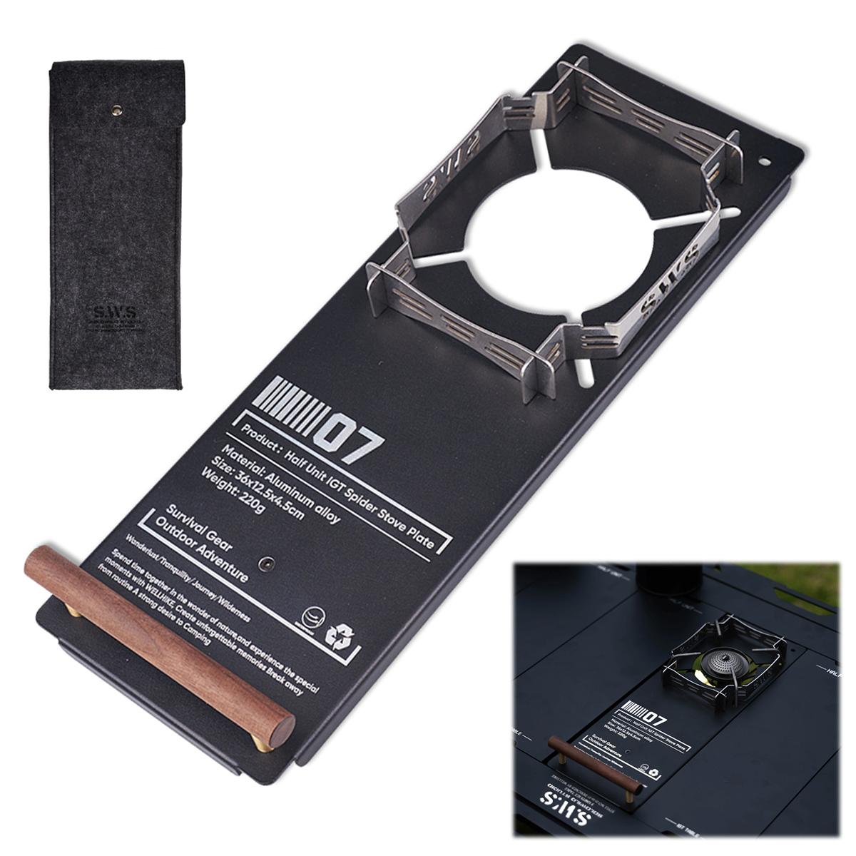 Camping SWS Half Unit Spider Stove Board Camping Stove IGT Table Plate with Spider Stove Rack Portable Camping Table Board China Mainland