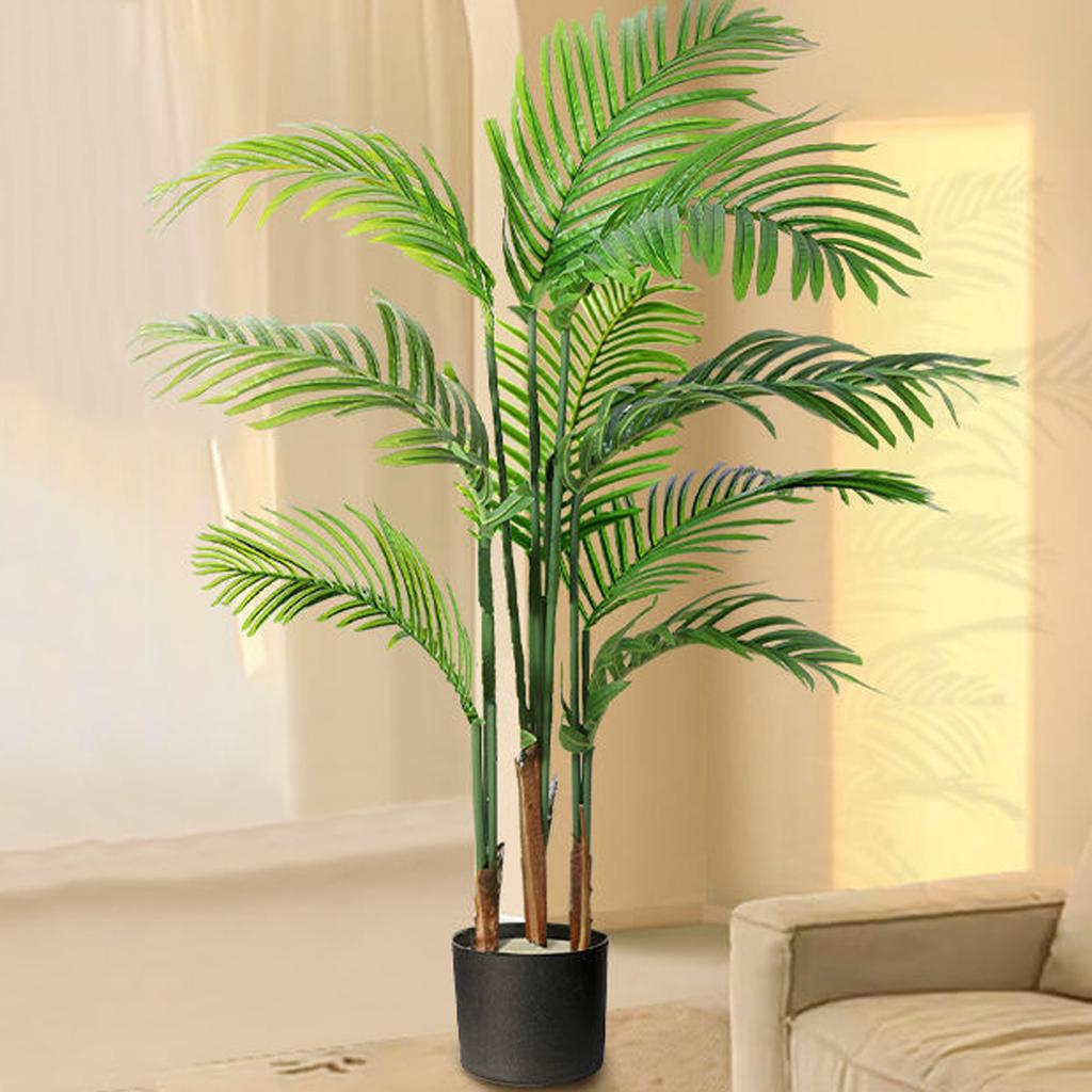 Light Luxury Floor-Standing Artificial Chrysalidocarpus Indicus - High-End Green Plant, Indoor Living Room Artificial Flower Tree Decor