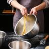 Non Slip Metal Sanding With Scale Kitchen Mixing Bowl Baking Tool Egg Whisking Pan Salad Bowl