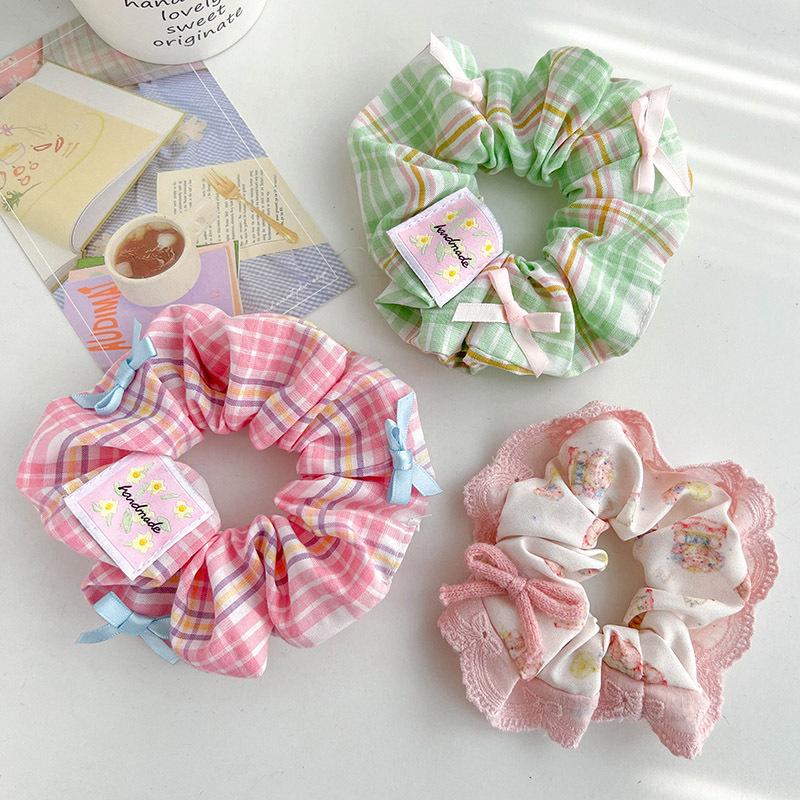 Children's Floral Lace Double-Layer Scrunchie Hair Tie