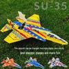 Electric USB Charging Hand-Launched Su-35 Su-27 Boomerang Glider Model Airplane