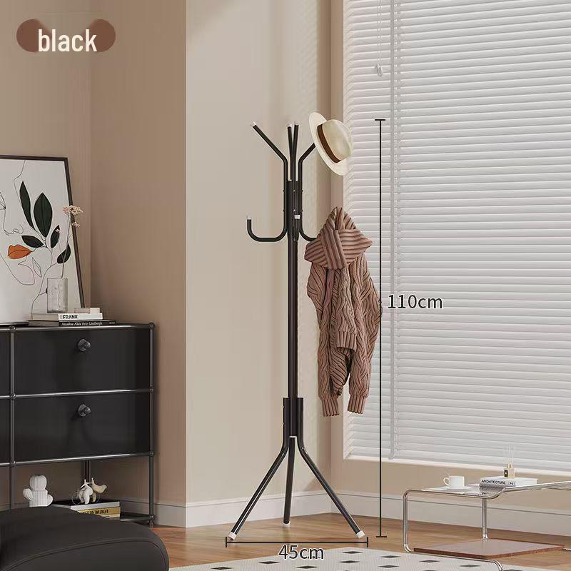 

Modern Iron Art Coat Rack: Floor-Standing Bedroom Clothes Rack with Shelf