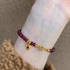 Hot Selling Fashion Light Luxury Style Garnet Red Bracelet Casual Versatile Women's Stacking Bracelet