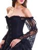 Corset Gothic Noir Dentelle Contrôle du Ventre