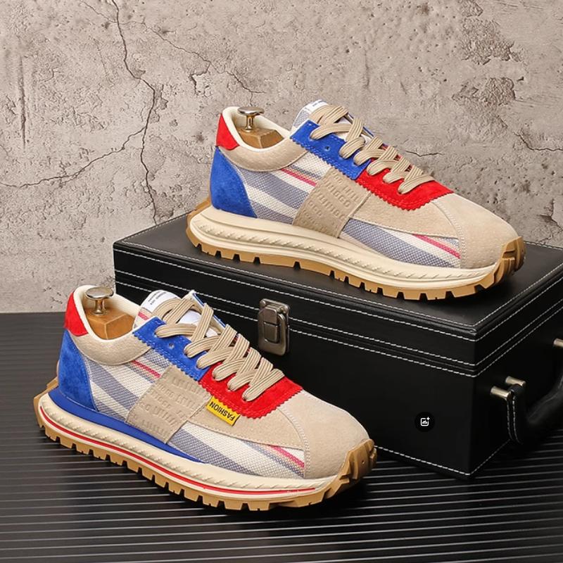 Fashion Forrest Gump men's shoes, breathable dad shoes, fashionable color-blocking, versatile, lightweight and casual sports shoes  b26