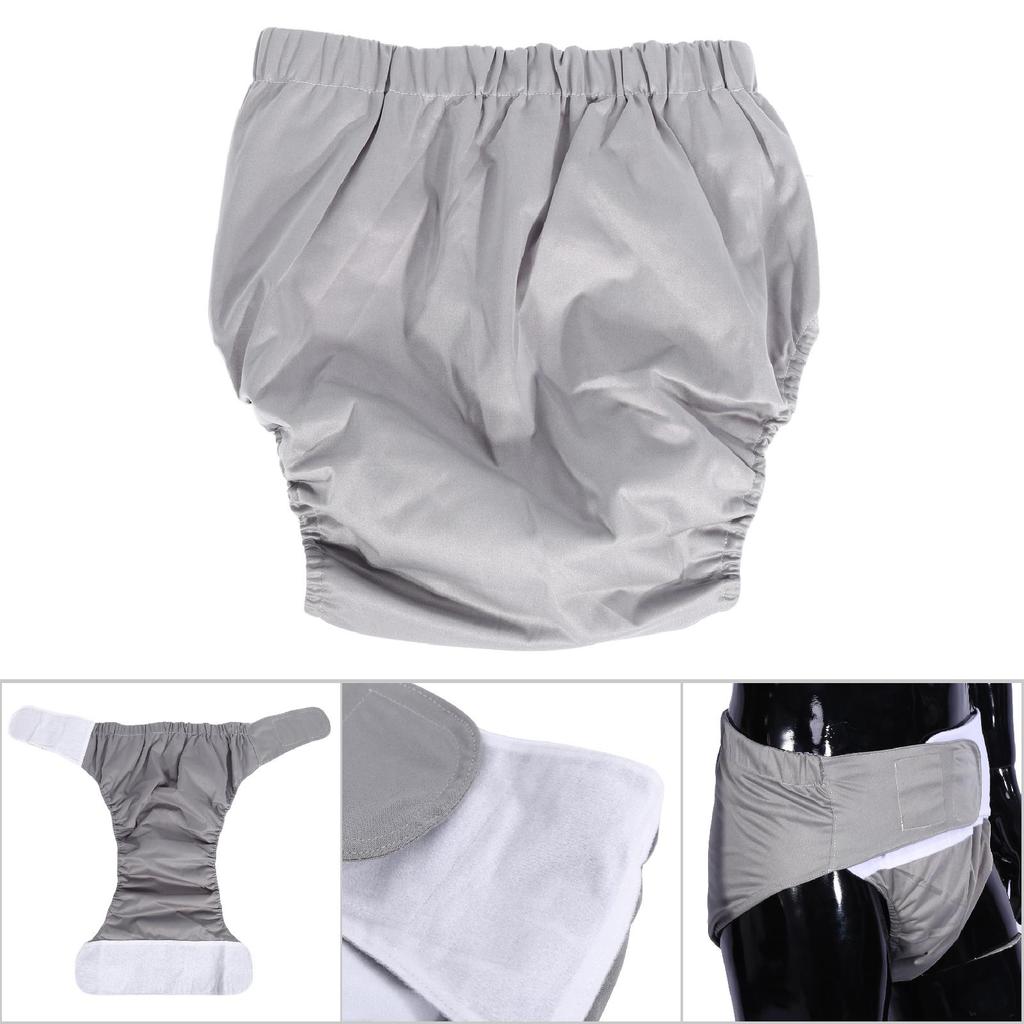 New Washable Incontinent Care Adult Pants Absorbent Cloth Diaper Nappy(White)