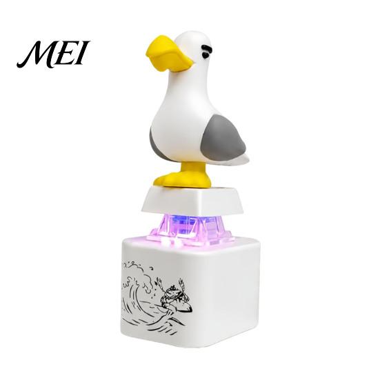 Tragbares Schlüsselanhänger-Spielzeug 1/2 Stück Möwen-Mine-Knopf-Schlüsselanhänger, Wiederaufladbarer Fidget-Clicker mit echtem taschengroßem Stress-Geräusch und LED-Licht, Mini