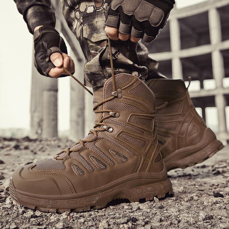 

2025 large size 39--47 tactical boots special forces outdoor hiking wear-resistant training shoes combat black 47 пісочний